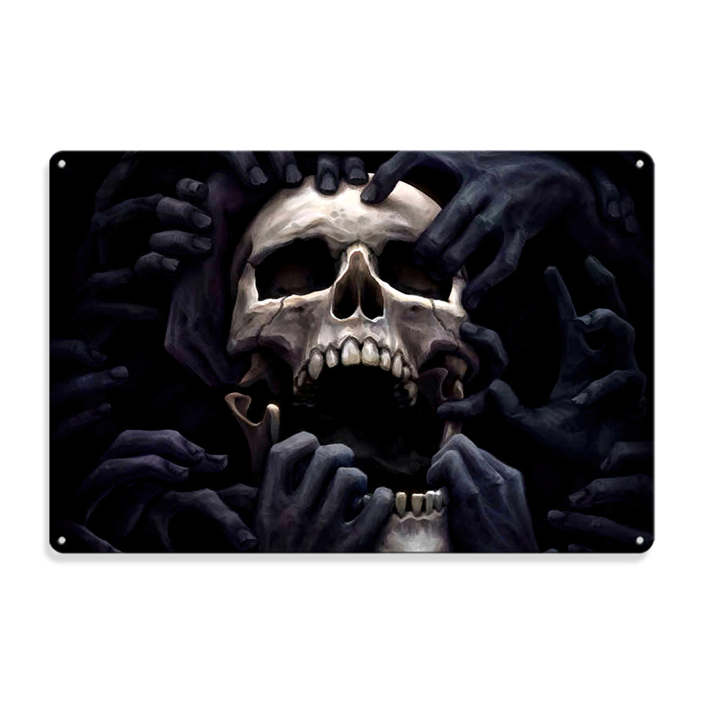 8x12 inch Skull Love Darkness Amazing - Metal Sign - Owls Matrix LTD