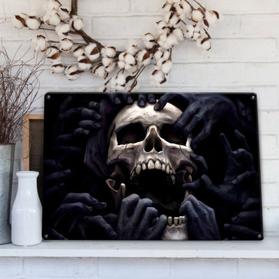 Skull Love Darkness Amazing - Metal Sign - Owls Matrix LTD