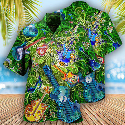 Music Melody Of Time Guitar It Is Magic - Hawaiian Shirt - Owls Matrix LTD