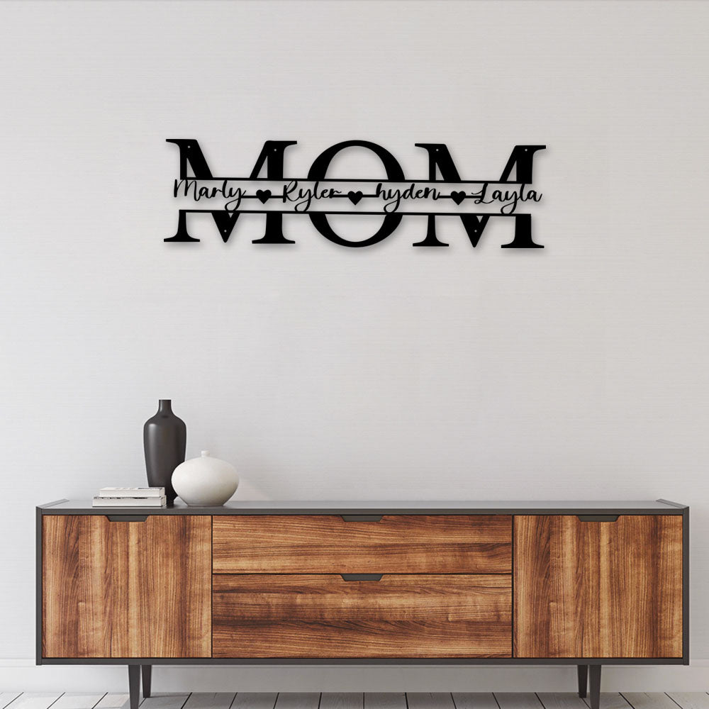 Family Love My Mom Personalized - Led Light Metal - Owls Matrix LTD