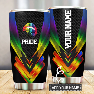 LGBT Pride Love Lip Love Personalized - Tumbler - Owls Matrix LTD