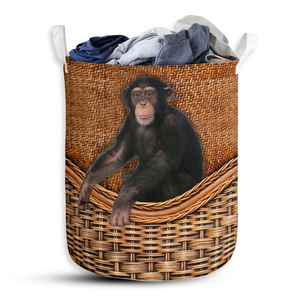 Monkey Rattan Teaxture Style - Laundry Basket - Owls Matrix LTD