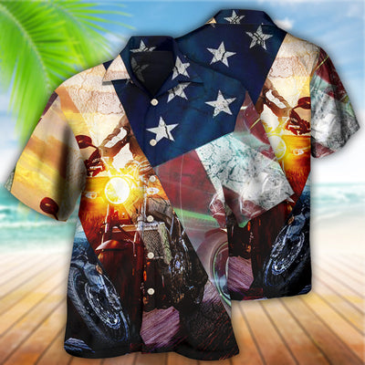 Motorcycle Independence Day America - Hawaiian Shirt - Owls Matrix LTD