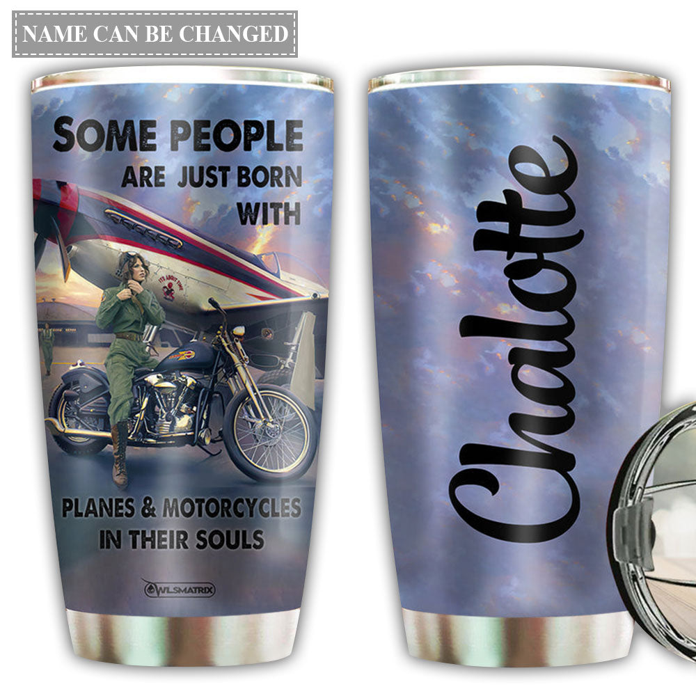 20OZ Motorcycle In Their Souls Personalized - Tumbler - Owls Matrix LTD