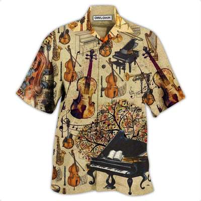 Hawaiian Shirt / Adults / S Music All My Life Love It - Hawaiian Shirt - Owls Matrix LTD