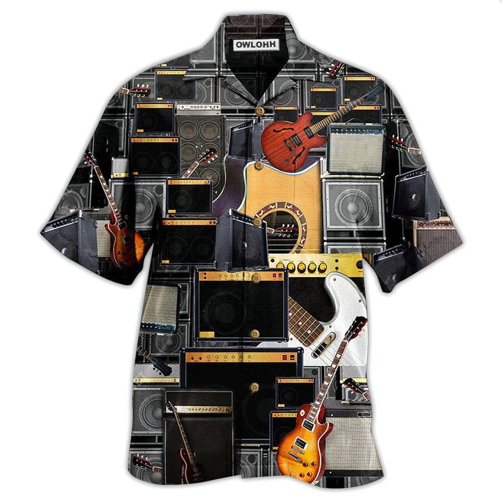 Hawaiian Shirt / Adults / S Music Control A Big Amplifier As Control An Elephant - Hawaiian Shirt - Owls Matrix LTD