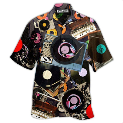 Hawaiian Shirt / Adults / S Music Every Sha-la-la Melody On Record Players - Hawaiian Shirt - Owls Matrix LTD
