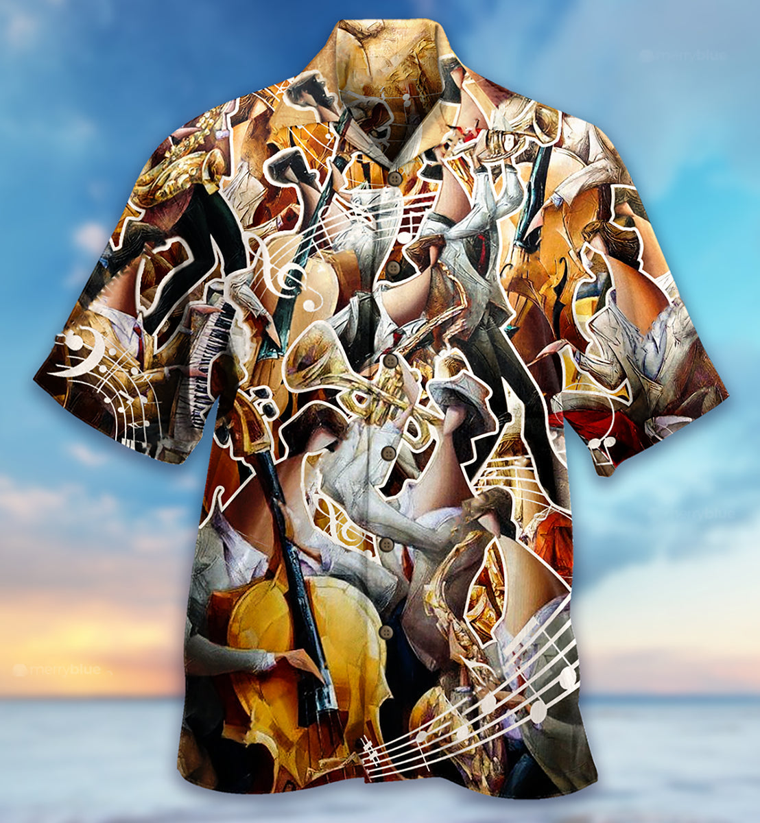 Music Love And Live - Hawaiian Shirt - Owls Matrix LTD