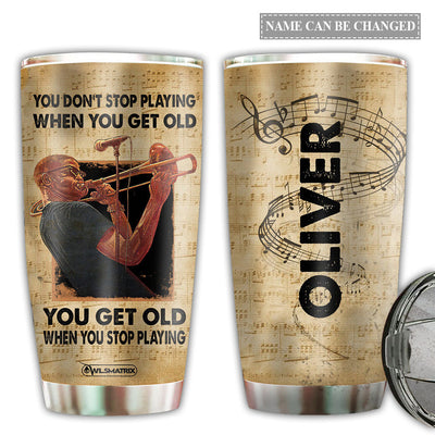 20OZ Music You Don't Get Old With Music Personalized - Tumbler - Owls Matrix LTD