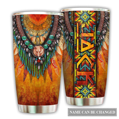 20OZ Native American Lover Sunset Personalized - Tumbler - Owls Matrix LTD