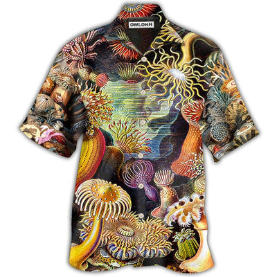 Hawaiian Shirt / Adults / S Ocean Biology Ocean Lover Basic Background - Hawaiian Shirt - Owls Matrix LTD