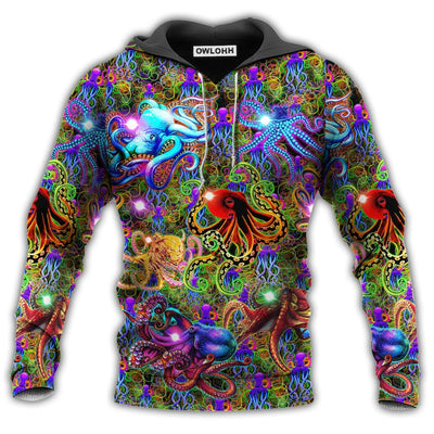 Unisex Hoodie / S Octopus Life Is Better With Colorful - Hoodie - Owls Matrix LTD