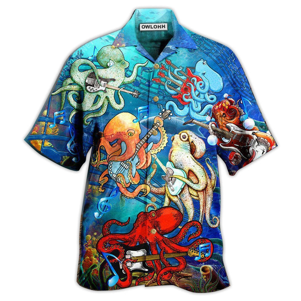 Hawaiian Shirt / Adults / S Octopus Rocktopus Happy - Hawaiian Shirt - Owls Matrix LTD