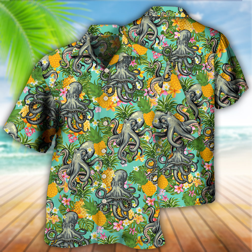 Octopus Tropical Peace Life Style - Hawaiian Shirt - Owls Matrix LTD