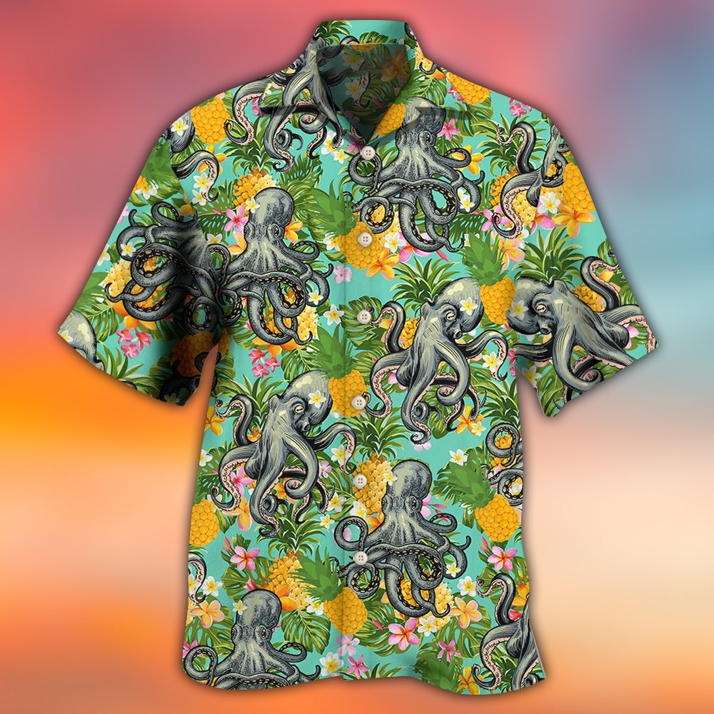 Octopus Tropical Peace Life Style - Hawaiian Shirt - Owls Matrix LTD