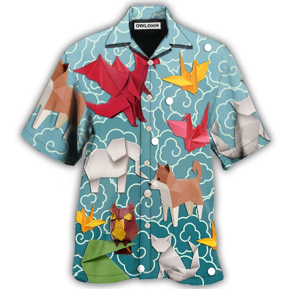 Hawaiian Shirt / Adults / S Origami Lover - Hawaiian Shirt - Owls Matrix LTD