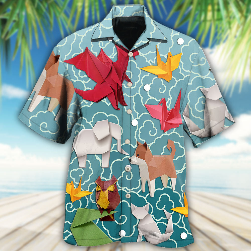Origami Lover - Hawaiian Shirt - Owls Matrix LTD