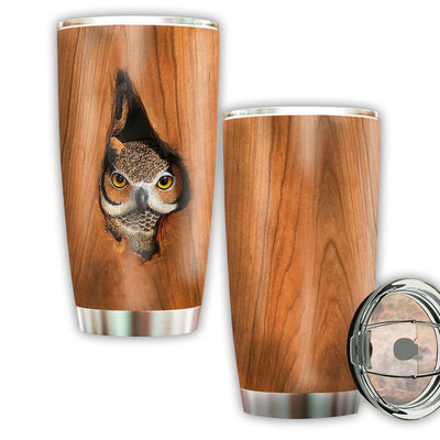 20OZ Owl Wood Vintage Style - Tumbler - Owls Matrix LTD