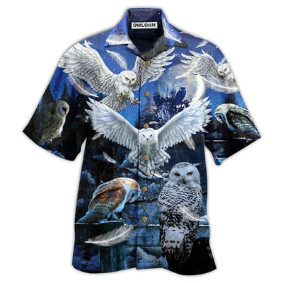 Hawaiian Shirt / Adults / S Owl Sing At Silent Night Cool Style - Hawaiian Shirt - Owls Matrix LTD