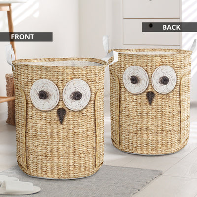 Owl Wicker Beautiful Style - Laundry Basket - Owls Matrix LTD