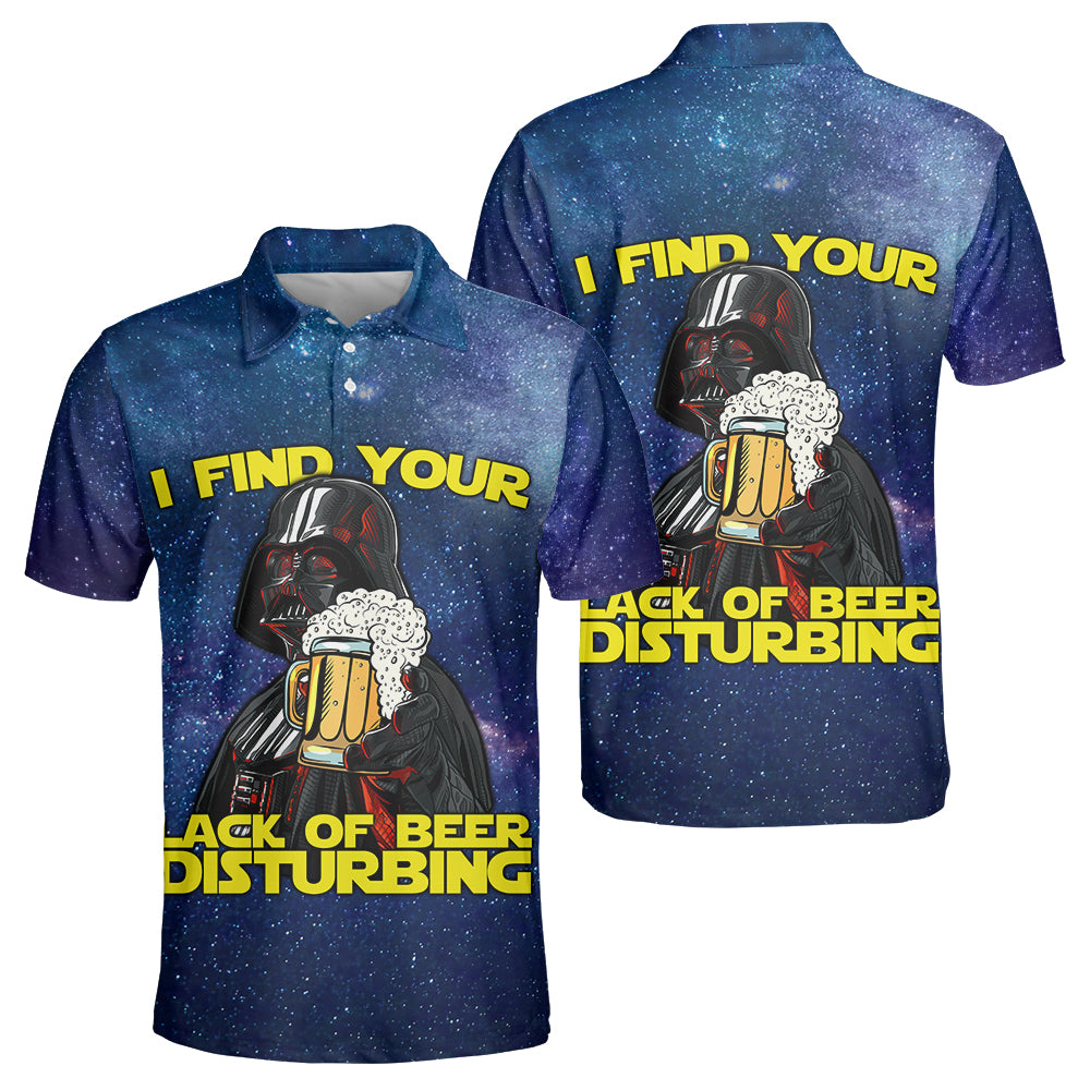 SW Darth Vader I Find Your Lack Of Beer Disturbing Cool - Polo Shirt