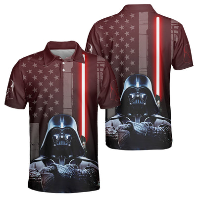 SW Darth Vader American Flag - Polo Shirt