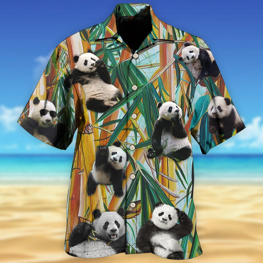 Panda Cute Panda Play Alone - Hawaiian Shirt - Owls Matrix LTD