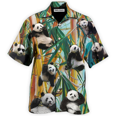 Hawaiian Shirt / Adults / S Panda Cute Panda Play Alone - Hawaiian Shirt - Owls Matrix LTD