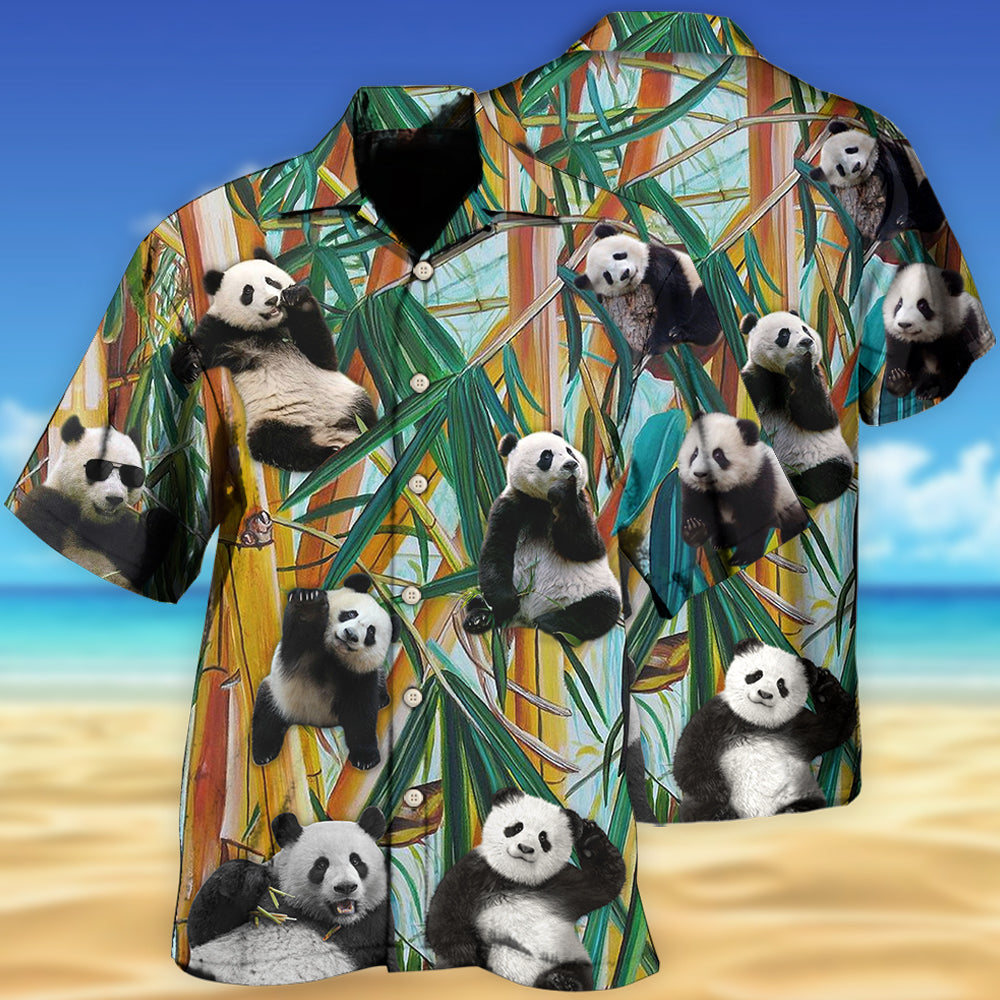 Panda Cute Panda Play Alone - Hawaiian Shirt - Owls Matrix LTD