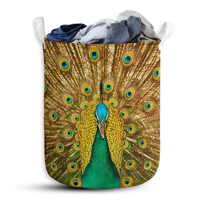 Peacock Wicker Lovely Style - Laundry Basket - Owls Matrix LTD
