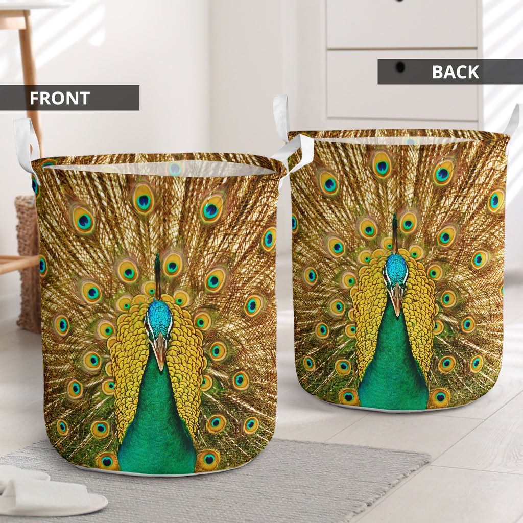 Peacock Wicker Lovely Style - Laundry Basket - Owls Matrix LTD
