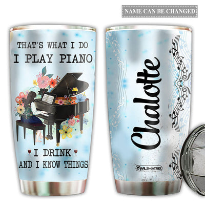 20OZ Piano I Play Piano Personalized - Tumbler - Owls Matrix LTD