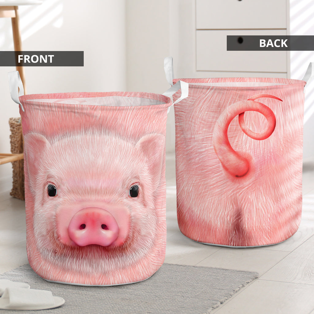 S: 17.72”x13.78” (45x35 cm) Pig Face And Butt - Laundry Basket - Owls Matrix LTD