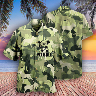 Pitbull Camouflage Style - Hawaiian Shirt - Owls Matrix LTD