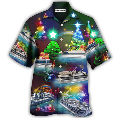 Hawaiian Shirt / Adults / S Pontoon Christmas Tree - Hawaiian Shirt - Owls Matrix LTD