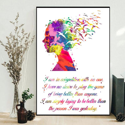 Psychology I Am In Competition With No One - Vertical Poster - Owls Matrix LTD