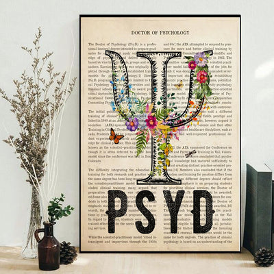 Psychology PSYD Style Lover - Vertical Poster - Owls Matrix LTD