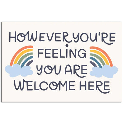 12x18 Inch Psychology You Are Welcome Here - Horizontal Poster - Owls Matrix LTD
