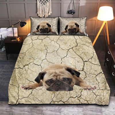 Pug Dog Sleeping Lonely - Bedding Cover - Owls Matrix LTD