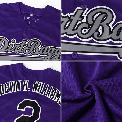 Custom Purple White-Kelly Green Authentic Baseball Jersey - Owls Matrix LTD