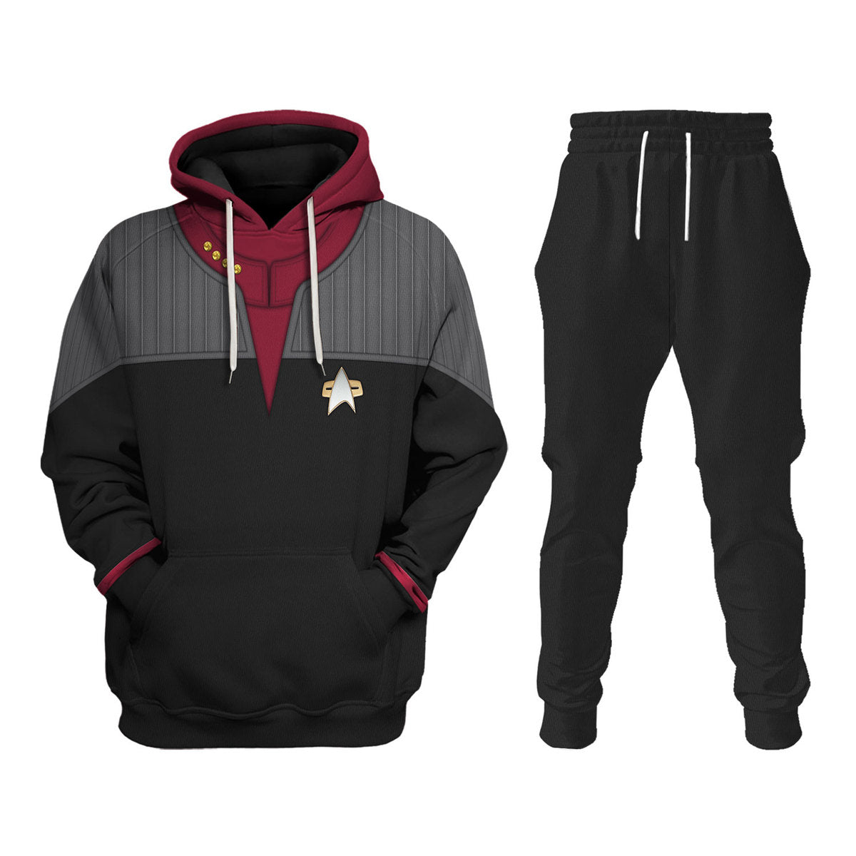 Star Trek Standard Uniform 2370s Command Division Cool - Hoodie + Sweatpant