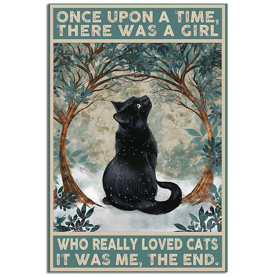 12x18 Inch Black Cat Really Loved Black Cats - Vertical Poster - Owls Matrix LTD