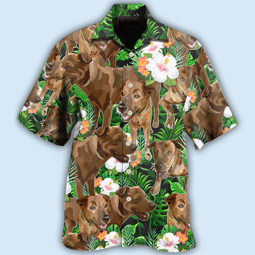 Rhodesian Ridgeback Dog Tropical Floral Lovely Style - Hawaiian Shirt - Owls Matrix LTD