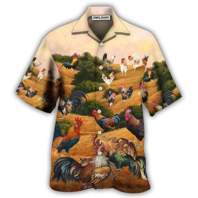 Hawaiian Shirt / Adults / S Chicken Farm Autumn Style - Hawaiian Shirt - Owls Matrix LTD