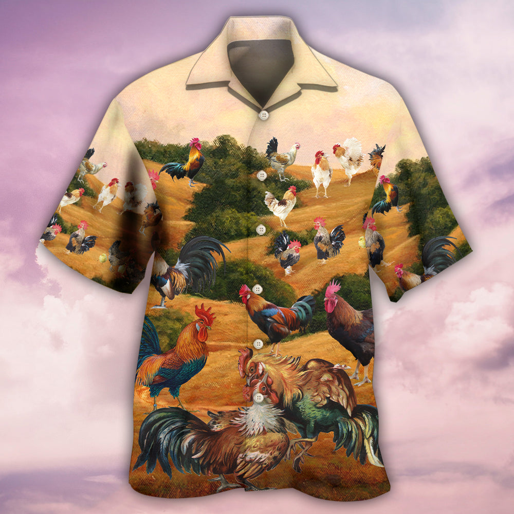 Chicken Farm Autumn Style - Hawaiian Shirt - Owls Matrix LTD