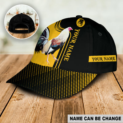 Rooster Yellow Simple Lover Personalized - Classic Cap - Owls Matrix LTD