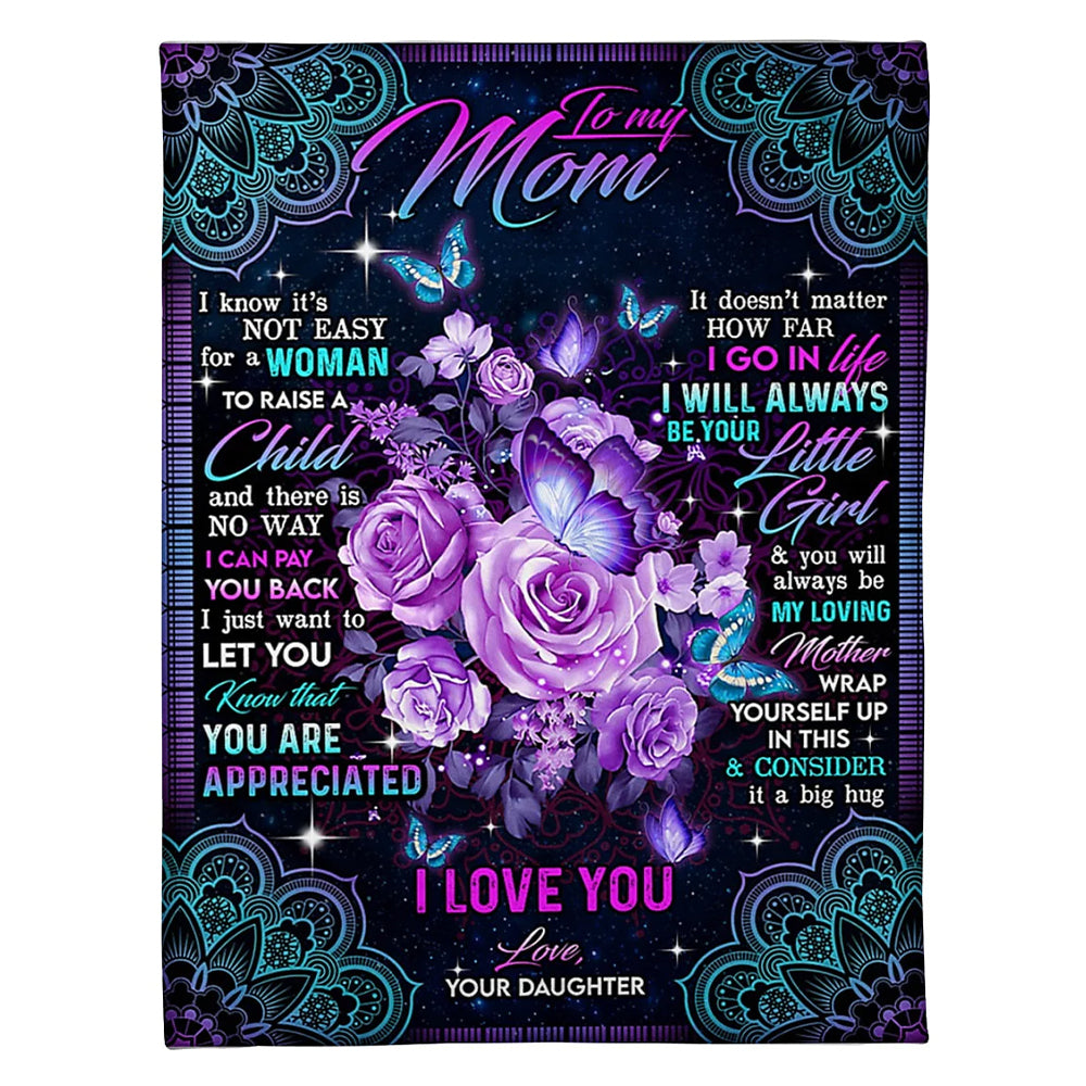50" x 60" Rose I Love You With All My Heart - Flannel Blanket - Owls Matrix LTD