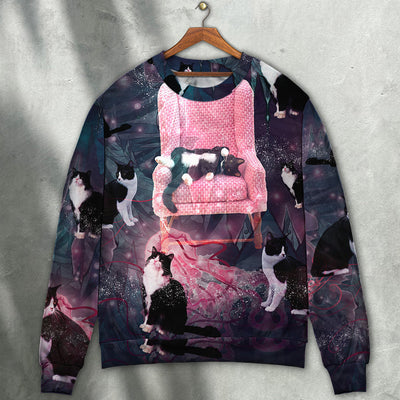 Cat On The Pink Chair So Lovely - Sweater - Ugly Christmas Sweaters - Owls Matrix LTD