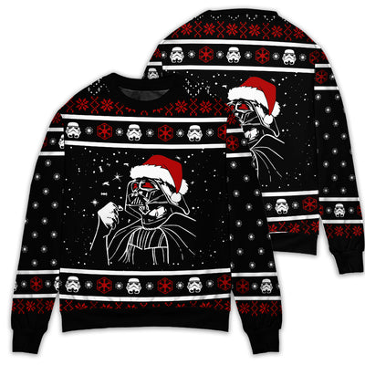 Christmas Star Wars Santa Vader - Sweater - Ugly Christmas Sweaters