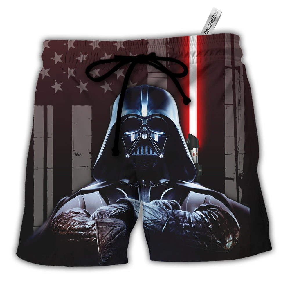 SW Darth Vader American Flag - Beach Short